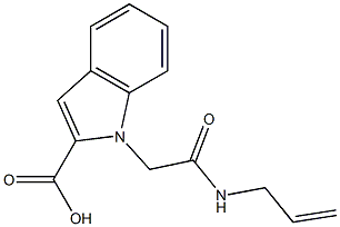 1-[(prop-2-en-1-ylcarbamoyl)methyl]-1H-indole-2-carboxylic acid 구조식 이미지