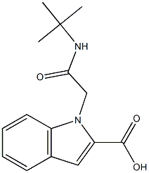 1-[(tert-butylcarbamoyl)methyl]-1H-indole-2-carboxylic acid 구조식 이미지