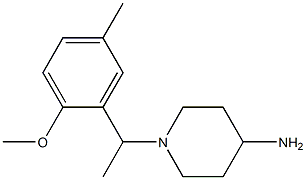 1-[1-(2-methoxy-5-methylphenyl)ethyl]piperidin-4-amine Structure