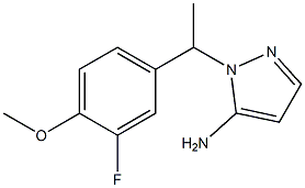 1-[1-(3-fluoro-4-methoxyphenyl)ethyl]-1H-pyrazol-5-amine 구조식 이미지