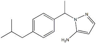 1-[1-(4-isobutylphenyl)ethyl]-1H-pyrazol-5-amine 구조식 이미지