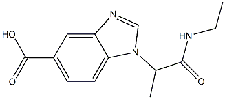 1-[1-(ethylcarbamoyl)ethyl]-1H-1,3-benzodiazole-5-carboxylic acid 구조식 이미지