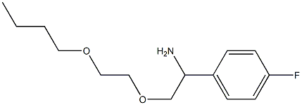 1-[1-amino-2-(2-butoxyethoxy)ethyl]-4-fluorobenzene 구조식 이미지