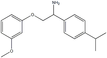 1-[1-amino-2-(3-methoxyphenoxy)ethyl]-4-(propan-2-yl)benzene 구조식 이미지