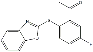 1-[2-(1,3-benzoxazol-2-ylsulfanyl)-5-fluorophenyl]ethan-1-one 구조식 이미지