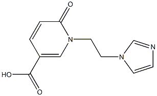 1-[2-(1H-imidazol-1-yl)ethyl]-6-oxo-1,6-dihydropyridine-3-carboxylic acid 구조식 이미지