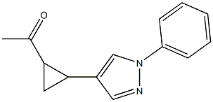 1-[2-(1-phenyl-1H-pyrazol-4-yl)cyclopropyl]ethan-1-one 구조식 이미지