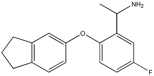 1-[2-(2,3-dihydro-1H-inden-5-yloxy)-5-fluorophenyl]ethan-1-amine Structure