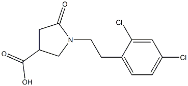 1-[2-(2,4-dichlorophenyl)ethyl]-5-oxopyrrolidine-3-carboxylic acid 구조식 이미지