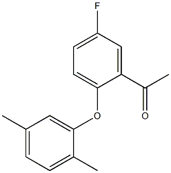 1-[2-(2,5-dimethylphenoxy)-5-fluorophenyl]ethan-1-one 구조식 이미지
