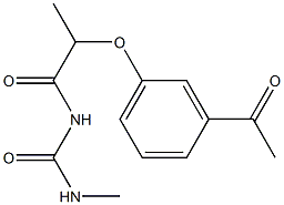 1-[2-(3-acetylphenoxy)propanoyl]-3-methylurea Structure