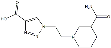 1-[2-(3-carbamoylpiperidin-1-yl)ethyl]-1H-1,2,3-triazole-4-carboxylic acid Structure