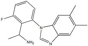 1-[2-(5,6-dimethyl-1H-1,3-benzodiazol-1-yl)-6-fluorophenyl]ethan-1-amine 구조식 이미지
