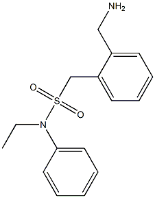 1-[2-(aminomethyl)phenyl]-N-ethyl-N-phenylmethanesulfonamide Structure