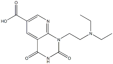1-[2-(diethylamino)ethyl]-2,4-dioxo-1,2,3,4-tetrahydropyrido[2,3-d]pyrimidine-6-carboxylic acid 구조식 이미지