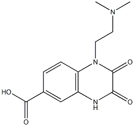 1-[2-(dimethylamino)ethyl]-2,3-dioxo-1,2,3,4-tetrahydroquinoxaline-6-carboxylic acid 구조식 이미지