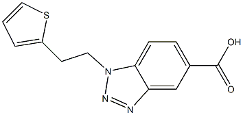 1-[2-(thiophen-2-yl)ethyl]-1H-1,2,3-benzotriazole-5-carboxylic acid Structure