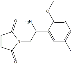 1-[2-amino-2-(2-methoxy-5-methylphenyl)ethyl]pyrrolidine-2,5-dione 구조식 이미지
