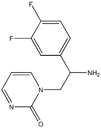 1-[2-amino-2-(3,4-difluorophenyl)ethyl]pyrimidin-2(1H)-one 구조식 이미지