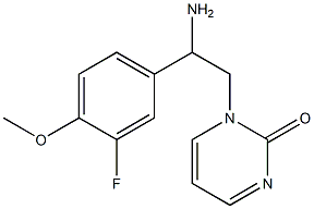 1-[2-amino-2-(3-fluoro-4-methoxyphenyl)ethyl]-1,2-dihydropyrimidin-2-one 구조식 이미지