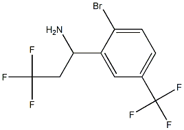 1-[2-bromo-5-(trifluoromethyl)phenyl]-3,3,3-trifluoropropan-1-amine 구조식 이미지