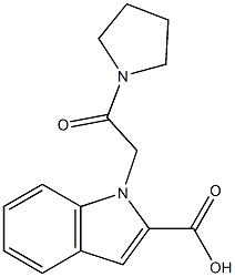 1-[2-oxo-2-(pyrrolidin-1-yl)ethyl]-1H-indole-2-carboxylic acid Structure