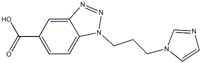 1-[3-(1H-imidazol-1-yl)propyl]-1H-1,2,3-benzotriazole-5-carboxylic acid 구조식 이미지