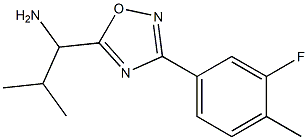 1-[3-(3-fluoro-4-methylphenyl)-1,2,4-oxadiazol-5-yl]-2-methylpropan-1-amine Structure