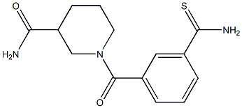 1-[3-(aminocarbonothioyl)benzoyl]piperidine-3-carboxamide 구조식 이미지