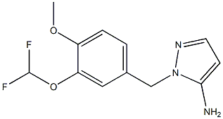 1-[3-(difluoromethoxy)-4-methoxybenzyl]-1H-pyrazol-5-amine Structure