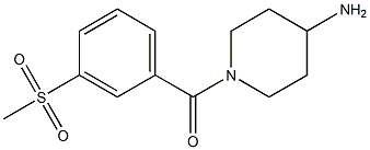 1-[3-(methylsulfonyl)benzoyl]piperidin-4-amine 구조식 이미지