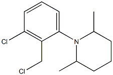 1-[3-chloro-2-(chloromethyl)phenyl]-2,6-dimethylpiperidine Structure