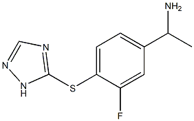 1-[3-fluoro-4-(1H-1,2,4-triazol-5-ylsulfanyl)phenyl]ethan-1-amine 구조식 이미지