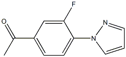 1-[3-fluoro-4-(1H-pyrazol-1-yl)phenyl]ethan-1-one 구조식 이미지