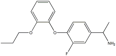 1-[3-fluoro-4-(2-propoxyphenoxy)phenyl]ethan-1-amine 구조식 이미지