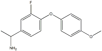 1-[3-fluoro-4-(4-methoxyphenoxy)phenyl]ethan-1-amine 구조식 이미지