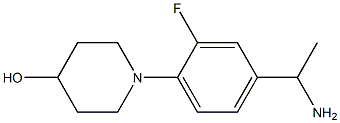1-[4-(1-aminoethyl)-2-fluorophenyl]piperidin-4-ol 구조식 이미지