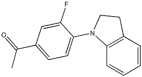 1-[4-(2,3-dihydro-1H-indol-1-yl)-3-fluorophenyl]ethan-1-one Structure