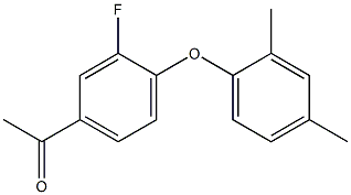 1-[4-(2,4-dimethylphenoxy)-3-fluorophenyl]ethan-1-one 구조식 이미지