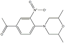 1-[4-(2,6-dimethylmorpholin-4-yl)-3-nitrophenyl]ethan-1-one Structure