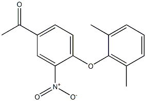 1-[4-(2,6-dimethylphenoxy)-3-nitrophenyl]ethan-1-one 구조식 이미지