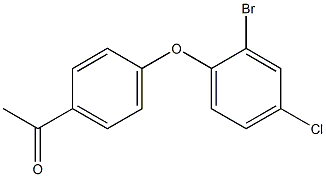 1-[4-(2-bromo-4-chlorophenoxy)phenyl]ethan-1-one Structure