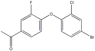 1-[4-(4-bromo-2-chlorophenoxy)-3-fluorophenyl]ethan-1-one 구조식 이미지