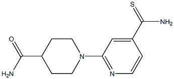 1-[4-(aminocarbonothioyl)pyridin-2-yl]piperidine-4-carboxamide 구조식 이미지