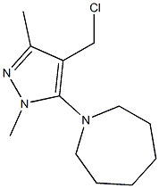 1-[4-(chloromethyl)-1,3-dimethyl-1H-pyrazol-5-yl]azepane Structure