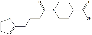 1-[4-(thiophen-2-yl)butanoyl]piperidine-4-carboxylic acid 구조식 이미지