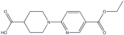 1-[5-(ethoxycarbonyl)pyridin-2-yl]piperidine-4-carboxylic acid 구조식 이미지