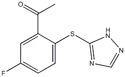 1-[5-fluoro-2-(1H-1,2,4-triazol-5-ylsulfanyl)phenyl]ethan-1-one Structure