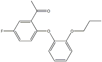 1-[5-fluoro-2-(2-propoxyphenoxy)phenyl]ethan-1-one 구조식 이미지