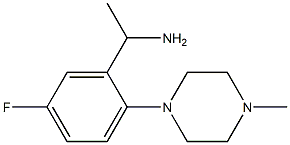 1-[5-fluoro-2-(4-methylpiperazin-1-yl)phenyl]ethan-1-amine 구조식 이미지